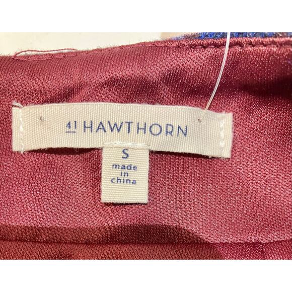 41 Hawthorne A-Line Wool Plaid School Girl Mini Skirt Gray Blue Red Size S - Picture 3 of 8